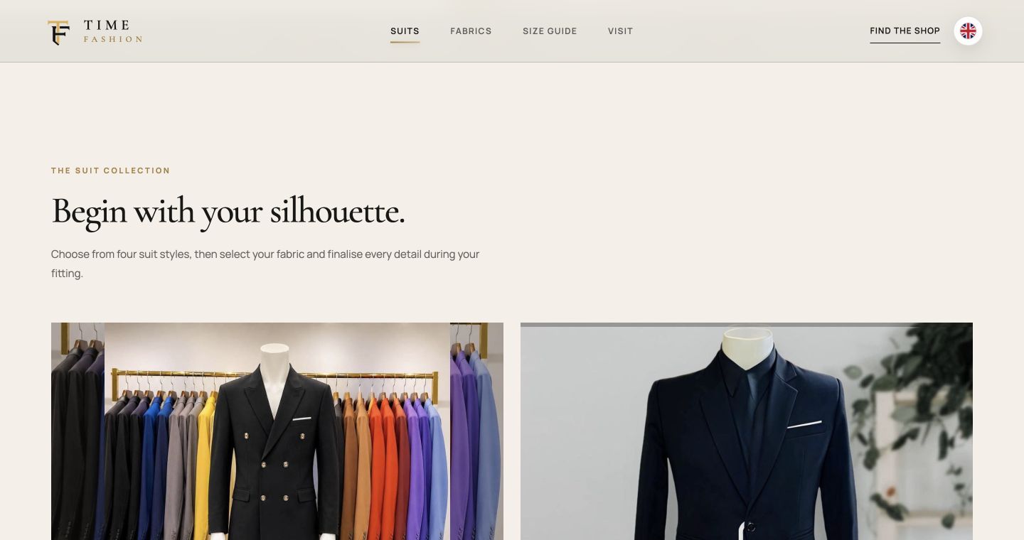 Time Fashion tailoring website